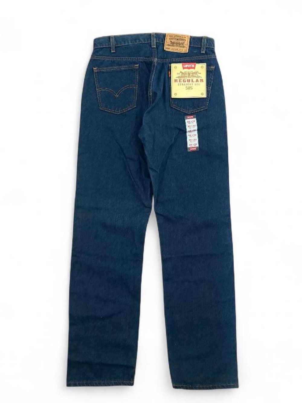 Vintage 90s Made In USA Orange Tab Levi’s 505 Jeans Size 32x32 NWT Classic Dark